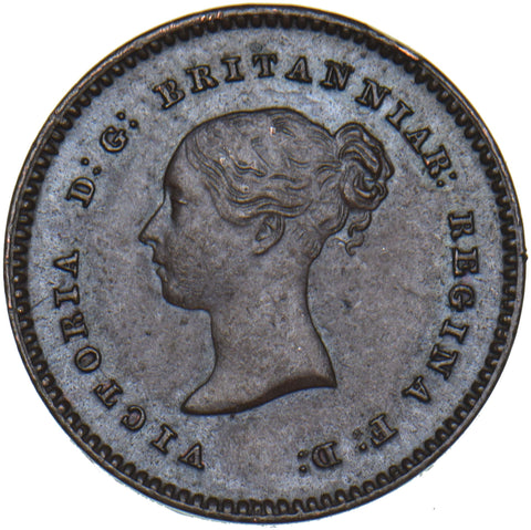 1839 Quarter Farthing - Victoria British Copper Coin - Very Nice