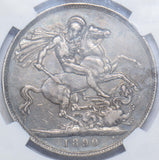 1890 Crown (NGC VF 35) - Victoria British Silver Coin