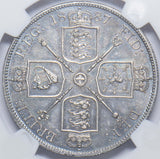 1887 Double Florin (NGC MS 63) - Victoria British Silver Coin - Superb
