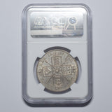 1887 Double Florin (NGC AU 58) - Victoria British Silver Coin - Very Nice