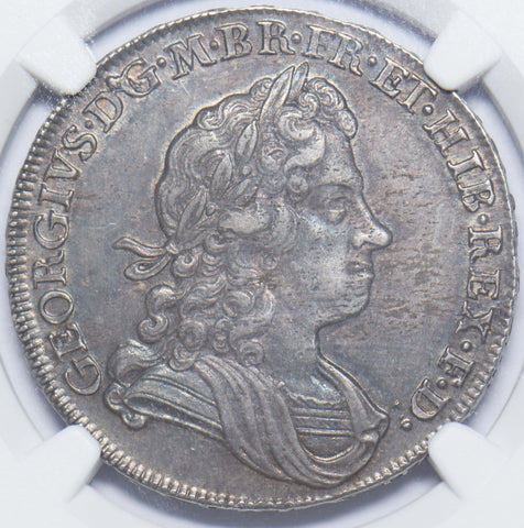 1715 Halfcrown (NGC AU 53) - George I British Silver Coin - Very Nice