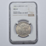 1882 Halfcrown (NGC MS 63) - Victoria British Silver Coin - Superb