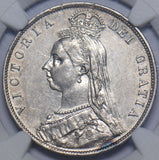 1887 Halfcrown (NGC AU 55) - Victoria British Silver Coin - Very Nice