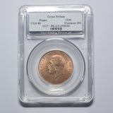 1930 Penny (CGS 80) - George V British Bronze Coin - Superb