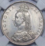 1887 Florin (NGC MS 62) - Victoria British Silver Coin - Superb