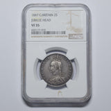 1887 Florin (NGC VF 35) - Victoria British Silver Coin - Nice