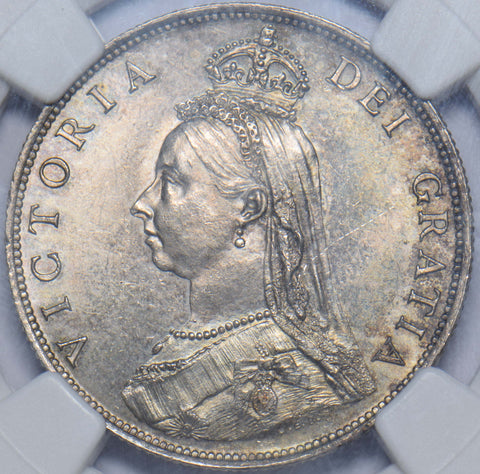 1887 Florin (NGC MS 63) - Victoria British Silver Coin - Superb
