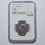 1911 Proof Florin (NGC PF 64) - George V British Silver Coin - Superb
