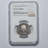 1953 Proof Florin (NGC PF 65 Cameo) - Elizabeth II British  Coin - Superb