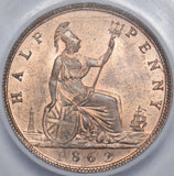 1862 Halfpenny (CGS UNC 82) - Victoria British Bronze Coin - Superb