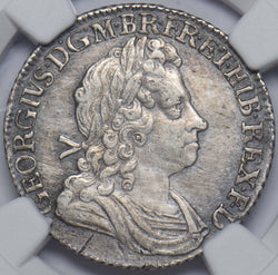 1723 Shilling (NGC AU Details) - George I British Silver Coin - Very Nice