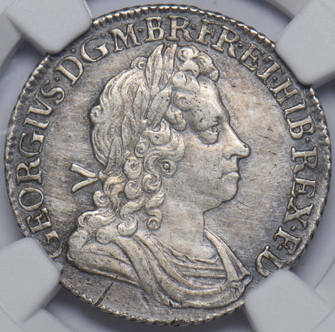 1723 Shilling (NGC AU Details) - George I British Silver Coin - Very Nice