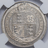 1887 Shilling (NGC MS 61) - Victoria British Silver Coin - Superb