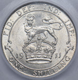 1911 Shilling (CGS AU 75) - George V British Silver Coin - Superb