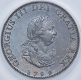 1799 Farthing (CGS UNC 82) - George III British Copper Coin - Superb