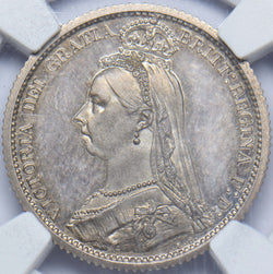 1887 Proof Sixpence (NGC PF 64) - Victoria British Silver Coin - Superb