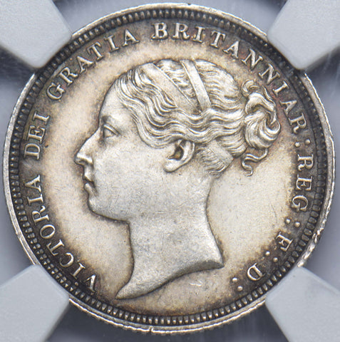1887 YH Sixpence (NGC MS 63) - Victoria British Silver Coin - Superb