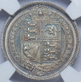 1887 Sixpence (NGC MS 62) - Victoria British Silver Coin - Superb