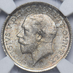 1917 Sixpence (NGC MS 65) - George V British Silver Coin - Superb
