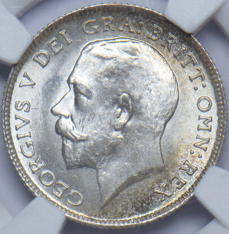 1917 Sixpence (NGC MS 65) - George V British Silver Coin - Superb