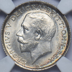 1917 Sixpence (NGC MS 64) - George V British Silver Coin - Superb