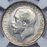 1917 Sixpence (NGC MS 64) - George V British Silver Coin - Superb