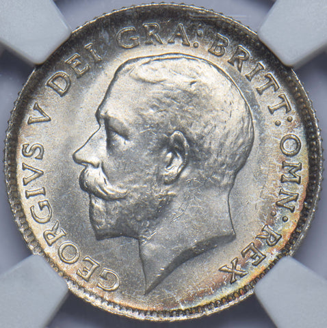 1917 Sixpence (NGC MS 64) - George V British Silver Coin - Superb