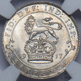 1917 Sixpence (NGC MS 64) - George V British Silver Coin - Superb