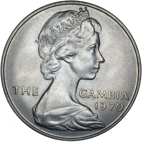 1970 Gambia 8 Shillings - Elizabeth II Coin - Superb