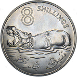 1970 Gambia 8 Shillings - Elizabeth II Coin - Superb