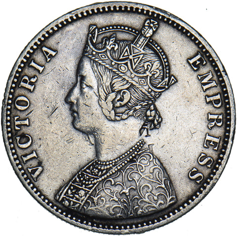 1886 India Rupee - Victoria Silver Coin - Nice