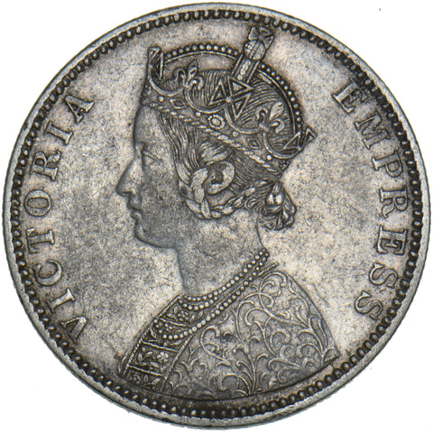 1890 India Rupee - Victoria Silver Coin - Nice