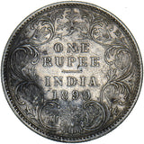 1890 India Rupee - Victoria Silver Coin - Nice