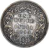 1893 India Rupee - Victoria Silver Coin - Nice