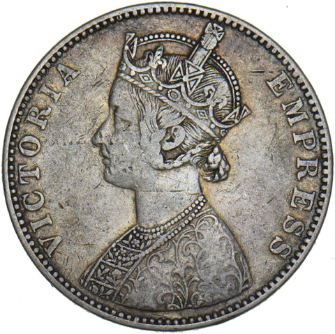 1893 India Rupee - Victoria Silver Coin - Nice