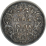 1893 India Rupee - Victoria Silver Coin - Nice