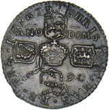1690 Ireland Gunmoney Crown - James II Copper/Brass Coin - Very Nice