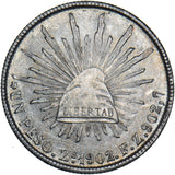 1902 Mexico Peso (Zs FZ) - Silver Coin - Superb
