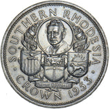 1953 Southern Rhodesia Crown - Elizabeth II Silver Coin - Very Nice