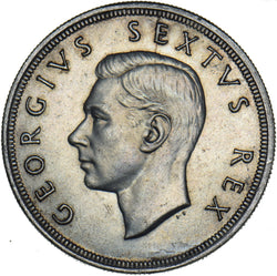 1952 South Africa 5 Shillings (Crown) - George VI Silver Coin - Superb