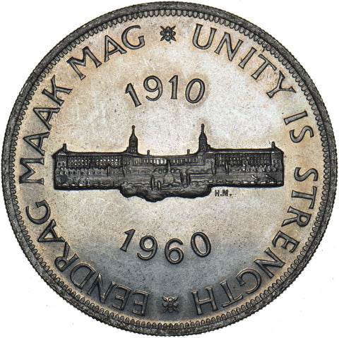 1960 South Africa 5 Shillings (Crown) - Silver Coin - Superb