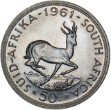 1961 South Africa 50 Cents - Silver Coin - Superb