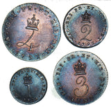 1792 Maundy Set (Wire Money) - George III British  Coin - Very Nice