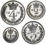 1862 Maundy Set - Victoria British Silver Coins - Superb