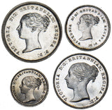 1867 Maundy Set - Victoria British Silver Coins - Very Nice
