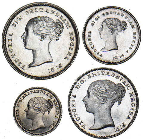 1867 Maundy Set - Victoria British Silver Coins - Very Nice