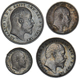 1902 Maundy Set (inc. Matt Proof) - Edward VII British Silver Coins - Superb