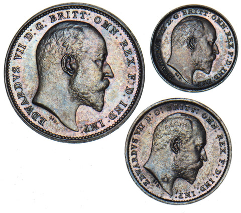 1905 Part Maundy Set - Edward VII British Silver Coins - Superb