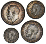 1925 Maundy Set - George V British Silver Coins - Very Nice