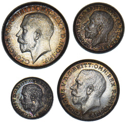 1925 Maundy Set - George V British Silver Coins - Very Nice